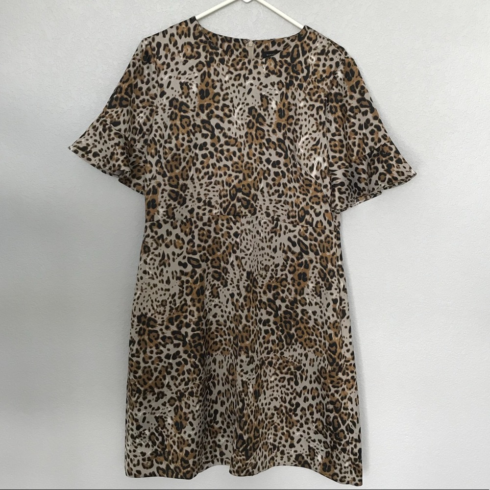Silk cheetah print dress